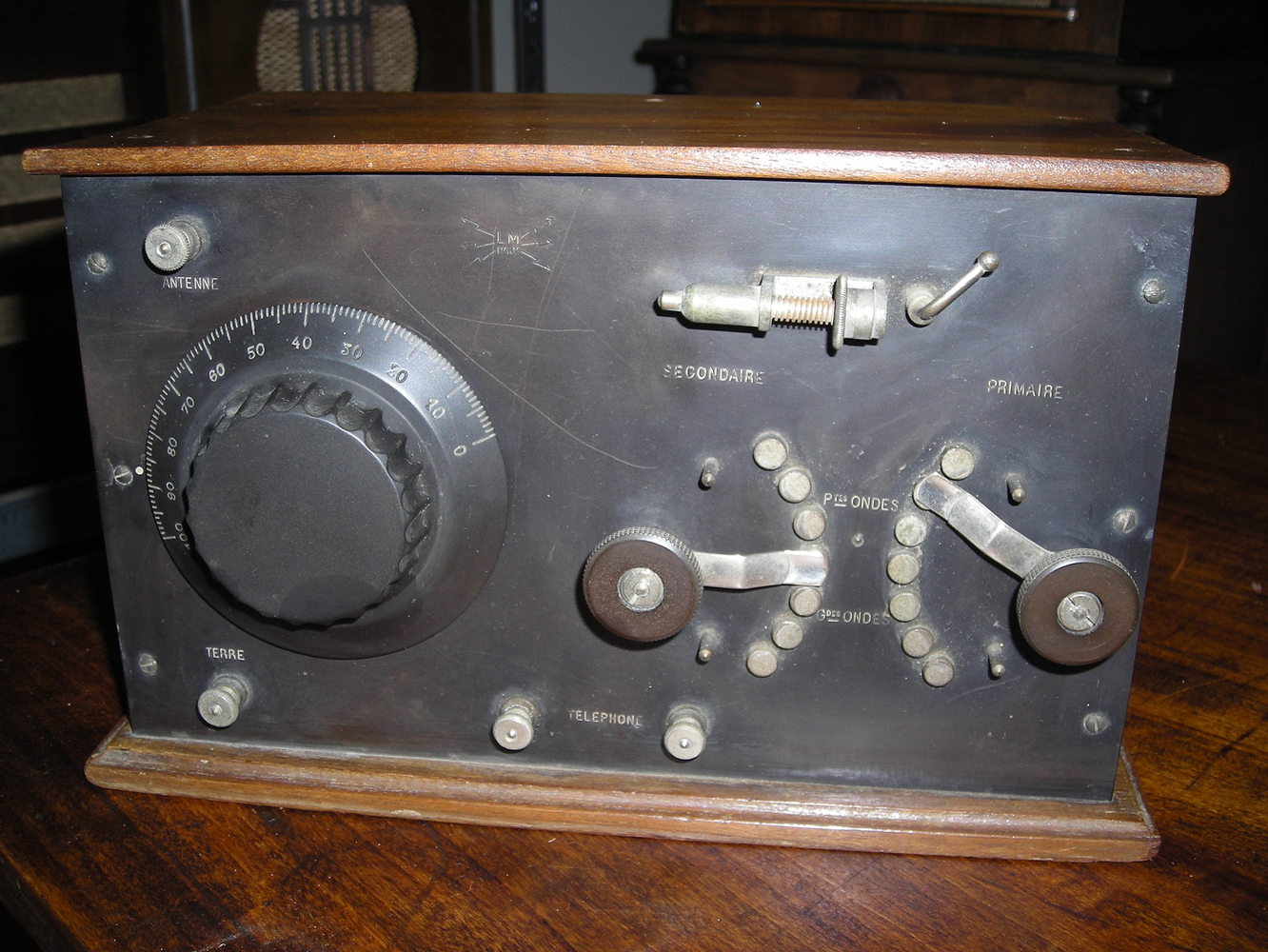 ANCIEN BOUTON BOBINE self spire TSF pièce radio à lampe poste à galène batterie EUR 32,00