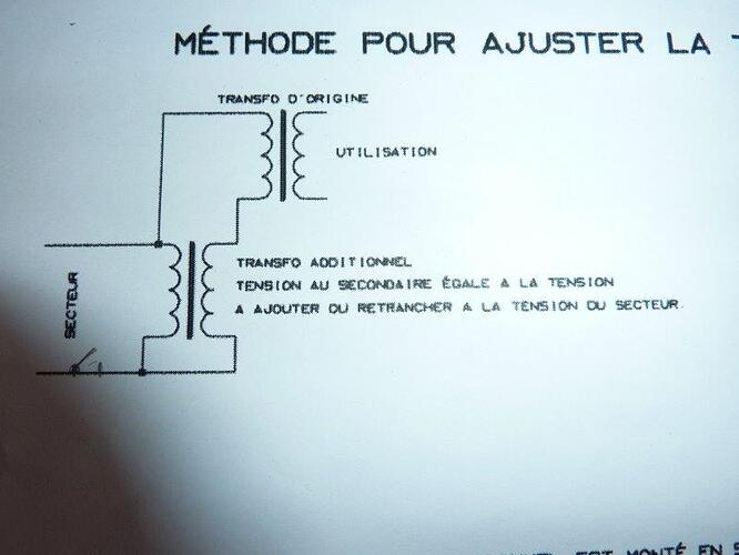 SCHEMAS TRANSFO ADITIONEL POUR AJUST2 LA TENSION
