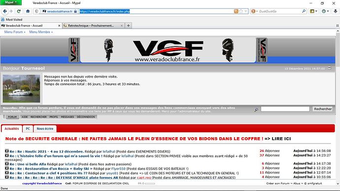 Mypal avec verado du premier coup ! ! !