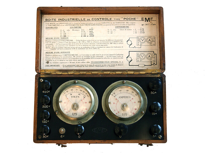 080d E.M.F. Combiné V A de poche