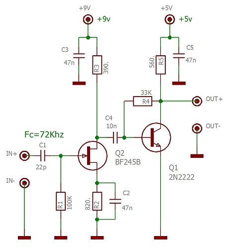 Schema PREAMP HF