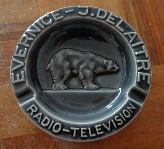 Ancien-Cendrier-Tsf-Evernice-J-Delaitre-Radio-Television
