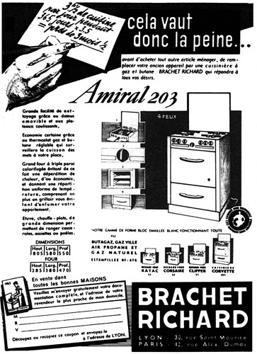 PUBLICITE ADVERTISING 044 1964 COSTE gazinière gaz cuisinière charbon (2  pages)