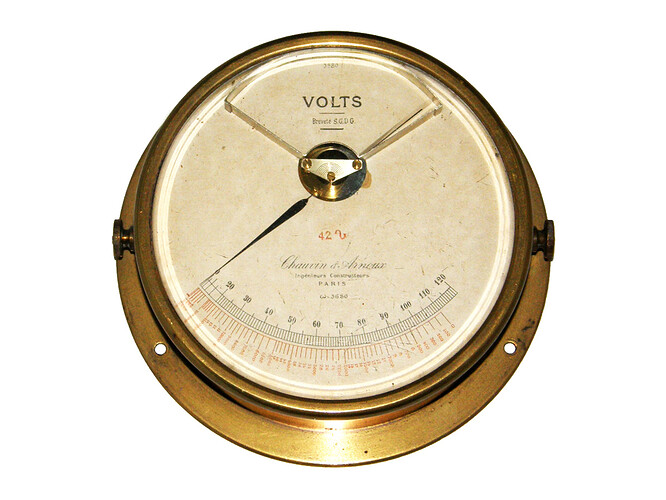 043 C & A Voltmetre 42HZ 1905