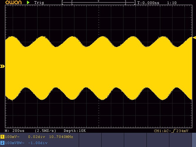 AM modulee 10M7 modulee 2500 Hz