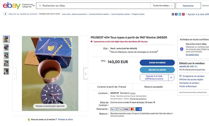 MONTRE 404 EBay 140 €