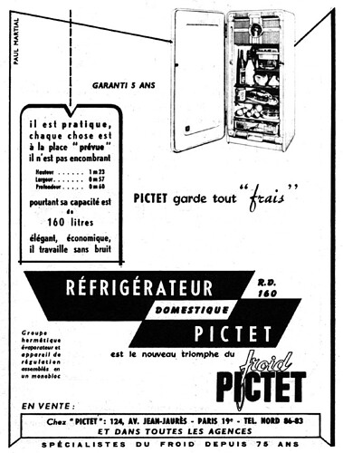 Pictet froid 1952