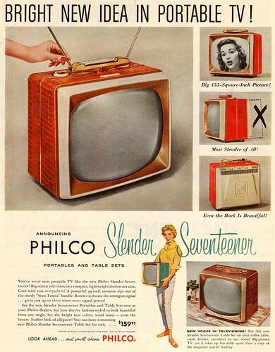Pub Philco TV USA 1950jpg