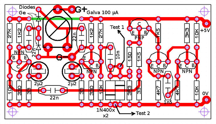 Circuit imprimé testeur ESR-2