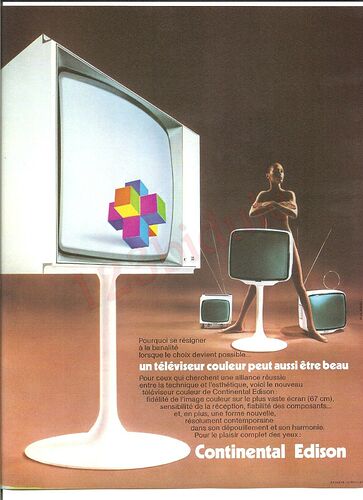 Continental-Edison-Tv-Couleur-Advertising-Publicité-AD-Vintage