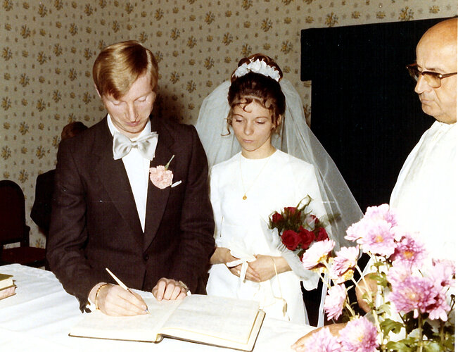 Mariage Rita et Raymond - la signature