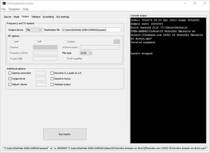 Test SDR HACK RF4.