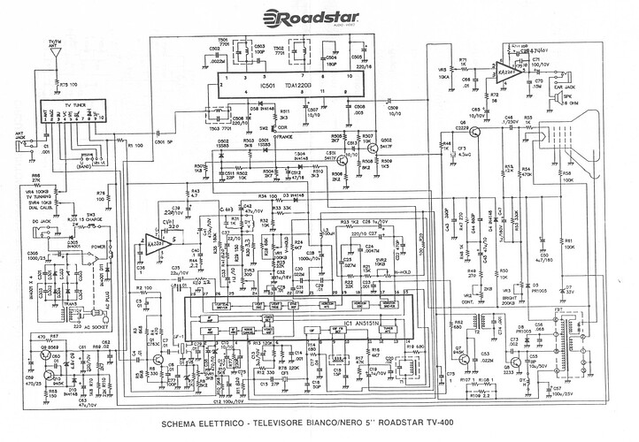 RoadStar TV-400-01 - general schematic