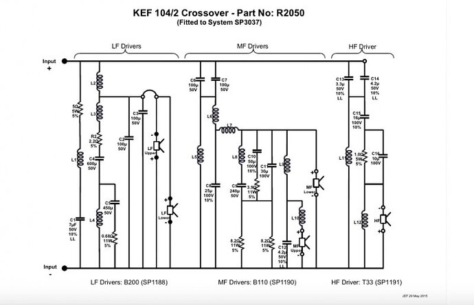 KEF 104_2 Crossover Schematic