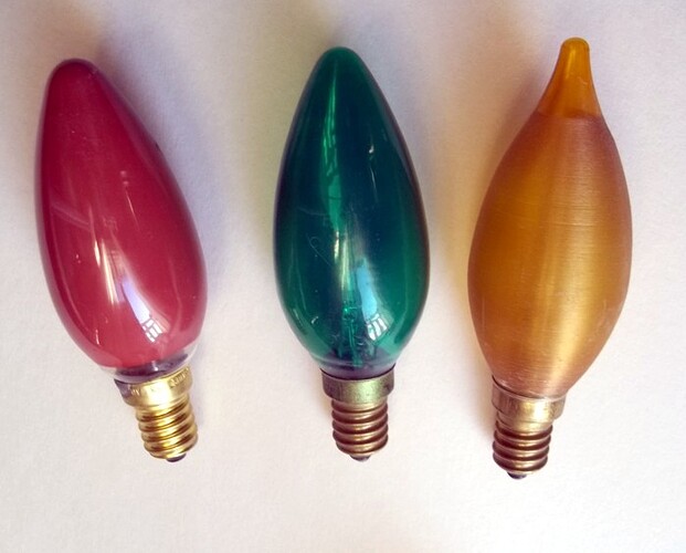 3 flammes E14 couleur