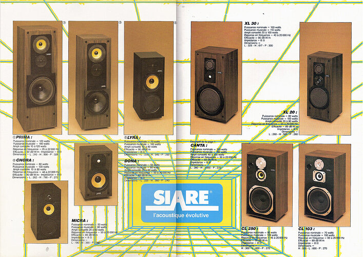 Siare catalogue 1985