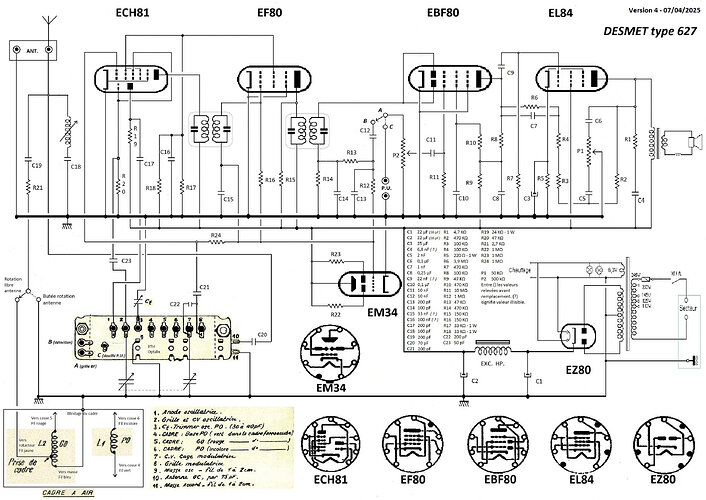 Schéma TSF Desmet 627 - V4