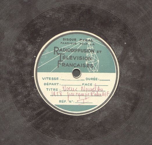 Radio AEF 31 décembre 1957 33 tours 30 cm double face