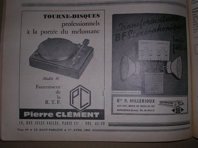 Platine vinyle vintage LESA Mercurio Stereo - Années 60/70 - Made in