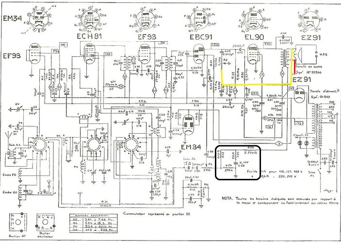 Ducretet-Thomson L 646 Schéma