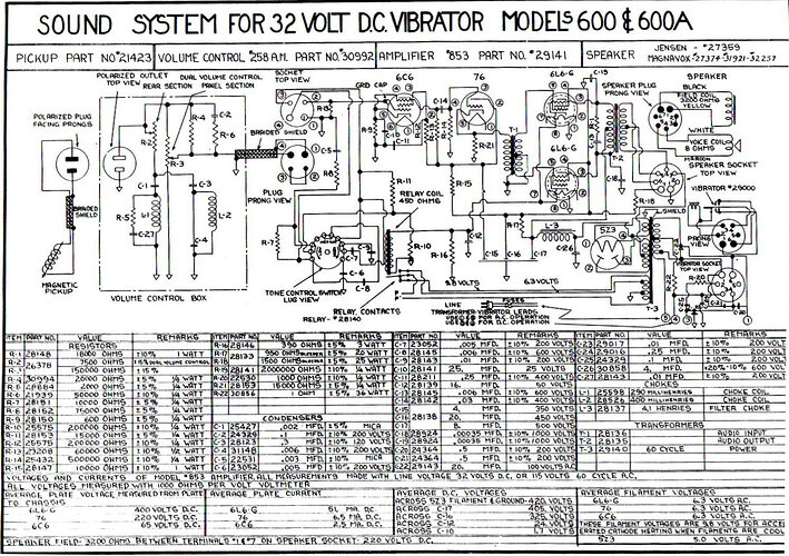 Modèles 600-600A vibreur 32V