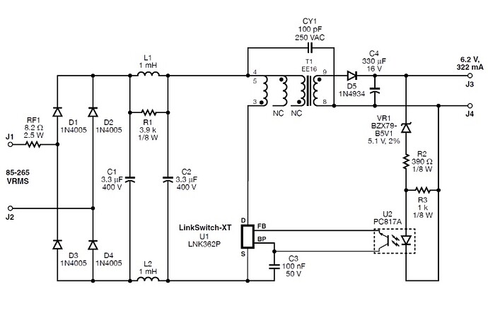 LNK364 Circuit diagram