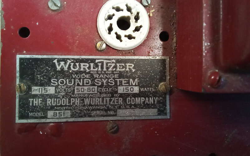 plaque Wurtlizer