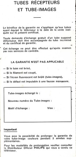 garantie tube