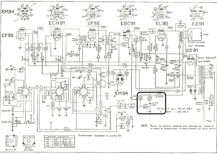 Ducretet-Thomson L 646 Schéma