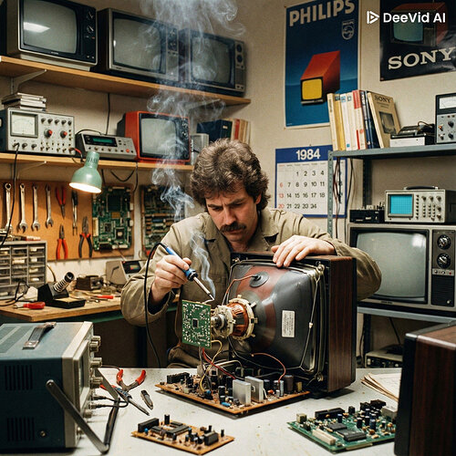 techno années80 France via IA