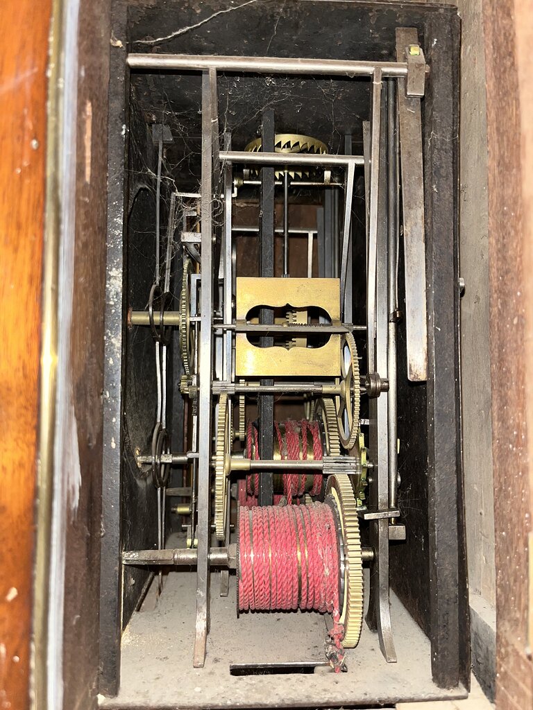 Attacco A Catena Per Orologio Comtoise – Ovale Aperto In Ottone Dorato – Kieninger, Germania