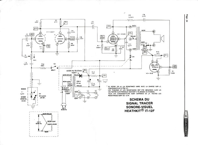 Heathkit IT-12 F Schéma (français)