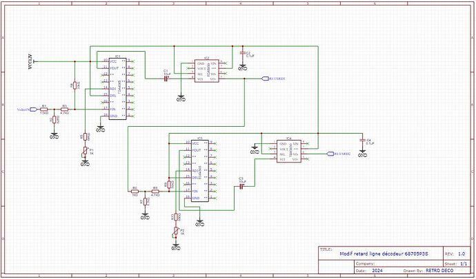 Modif lignes à retard verte avec TDA4565 déco 68705P3S