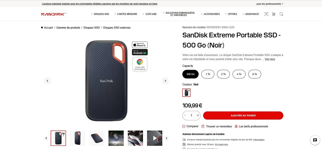 Le vrai ssd sandik Capture d'écran 2025-12-20 111300