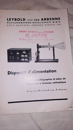 Brochure Leybold von Ardenne 1934 a