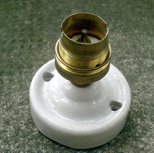 patère douille métal droite B22