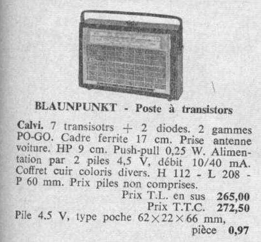 Calvi  Le Haut-Parleur Salon radio-télé saison 65 - 30 octobre 1964