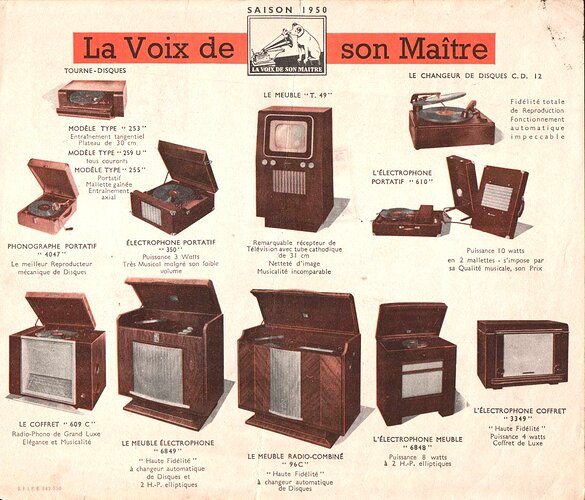 Dépliant Saison 1950