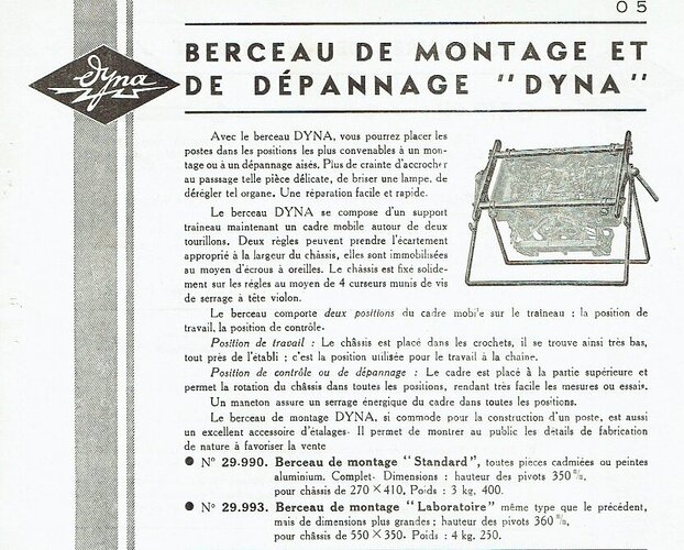 CATALOGUE DYNA 1939