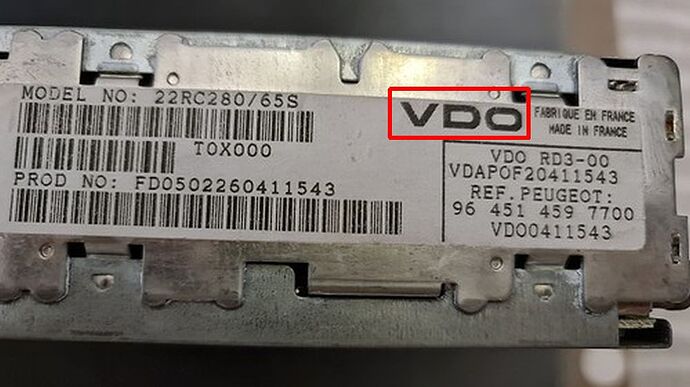 autoradio VDO