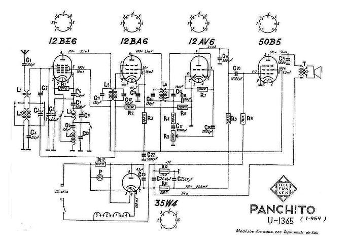 Telefunken  U 1365 Panchito  Schéma