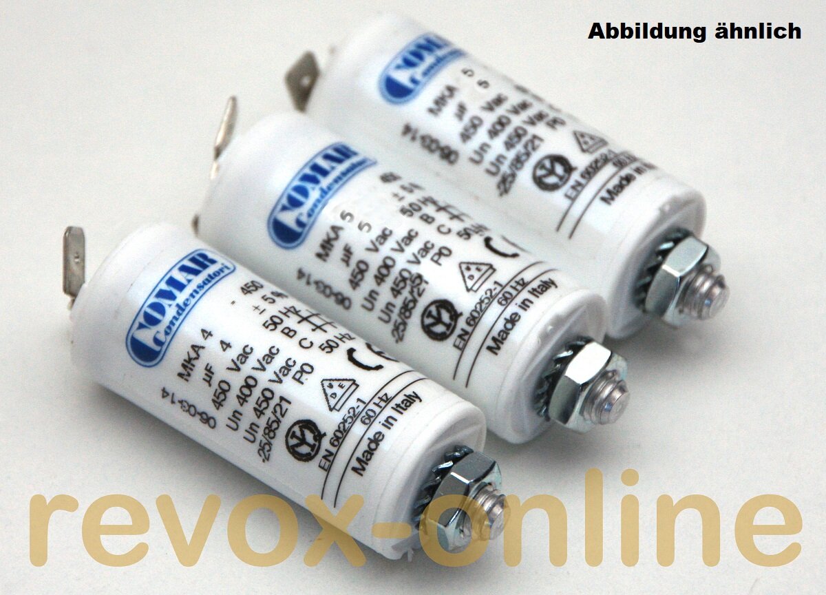 CONDENSATEURS REVOX HYDRA RUN moteur 2x 4,3uf 1x3,5uf remplacement B77