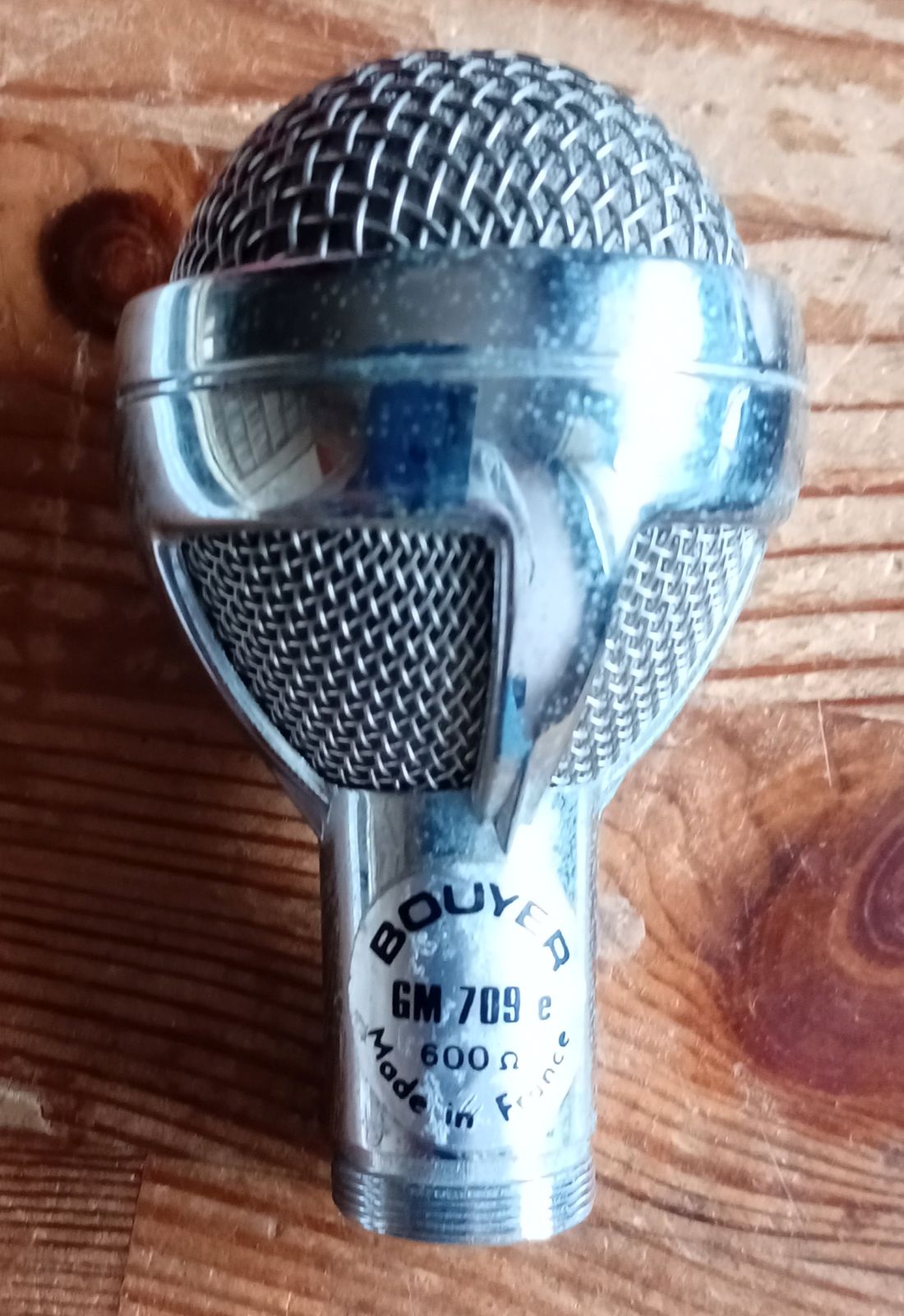 Microphone Vintage Bouyer 709 – Avec Pied Et Transformateur – Fabriqué En France