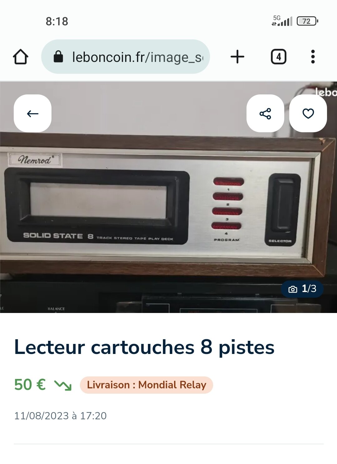 En cours Les ciseaux Onduler autoradio cassette 8 pistes chameau Régénérateur co