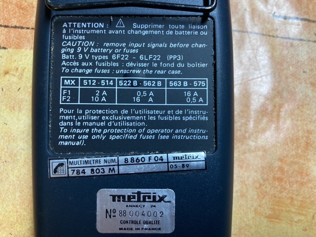 Multimètre Metrix MX 512