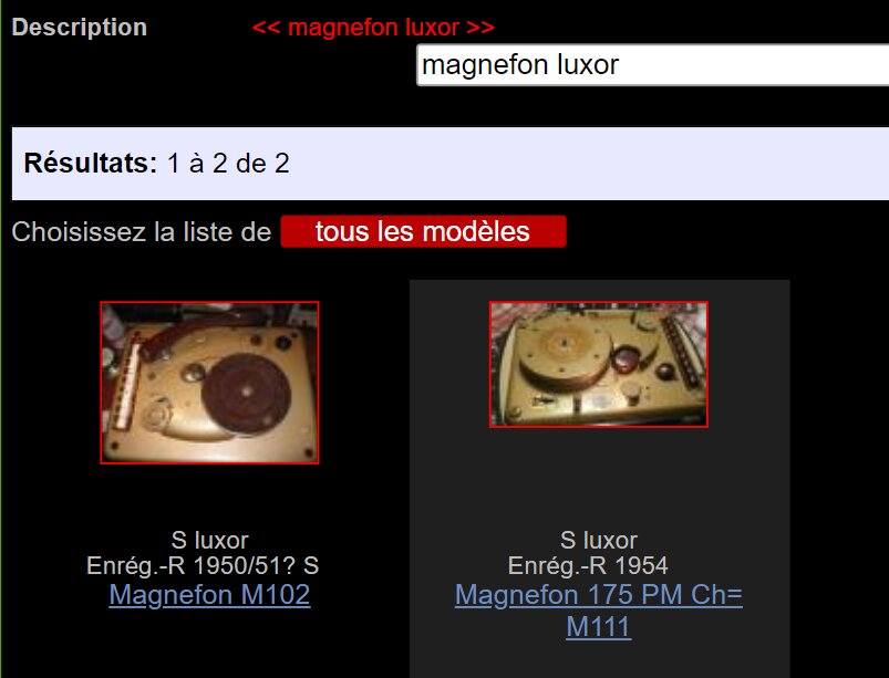 MAGNÉTOPHONE LUXOR RADIO MP38 EUR 125,00 - FR