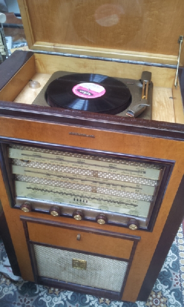 Tourne-Disques Rétro, Tourne-Disque Tourne-Disque En Bois Massif Haut