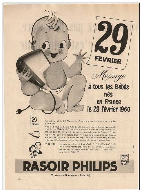 PUB - PHILIPS - RASOIR - 29 fevrier 1960.jpg