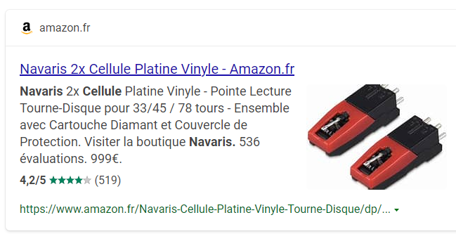 Navaris 2x Cellule Platine Vinyle – Pointe Lecture