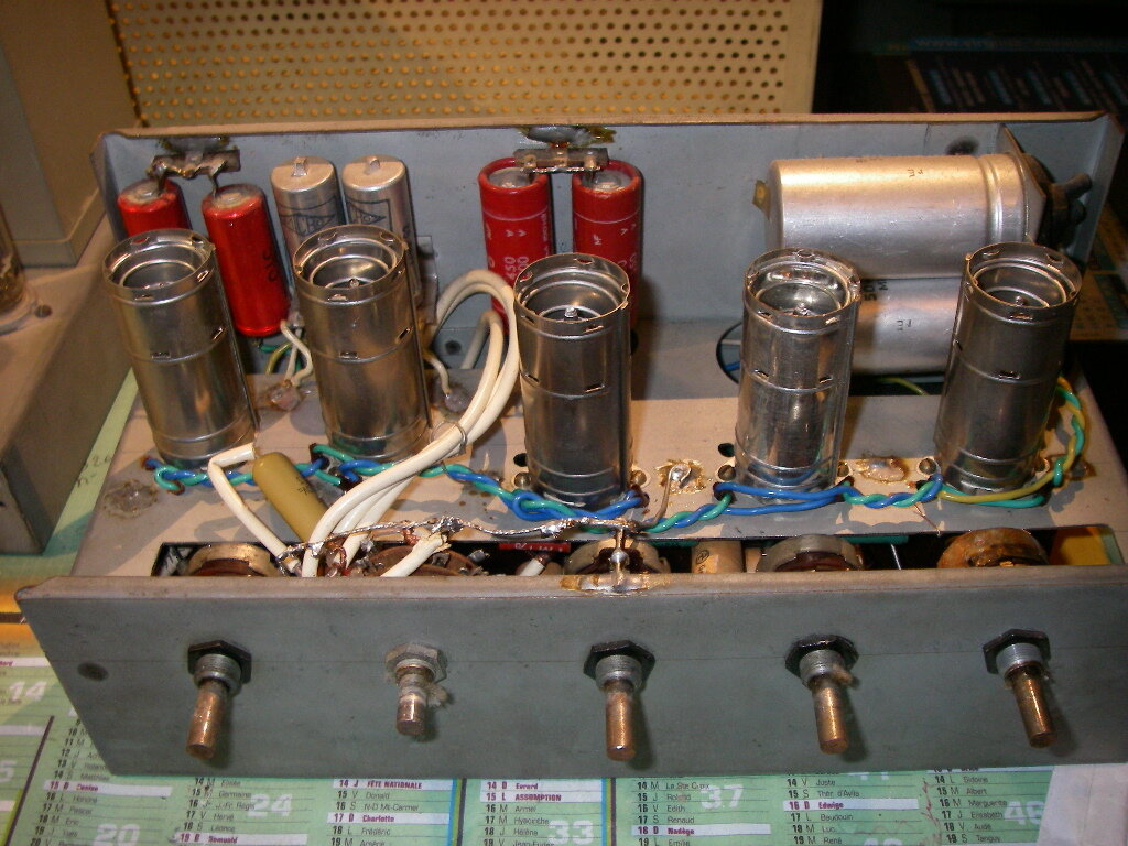 Ancien Ampli Guitare à Lampes – Marque Inconnue – À Restaurer / Pour Pièces (Sortie De Grenier)